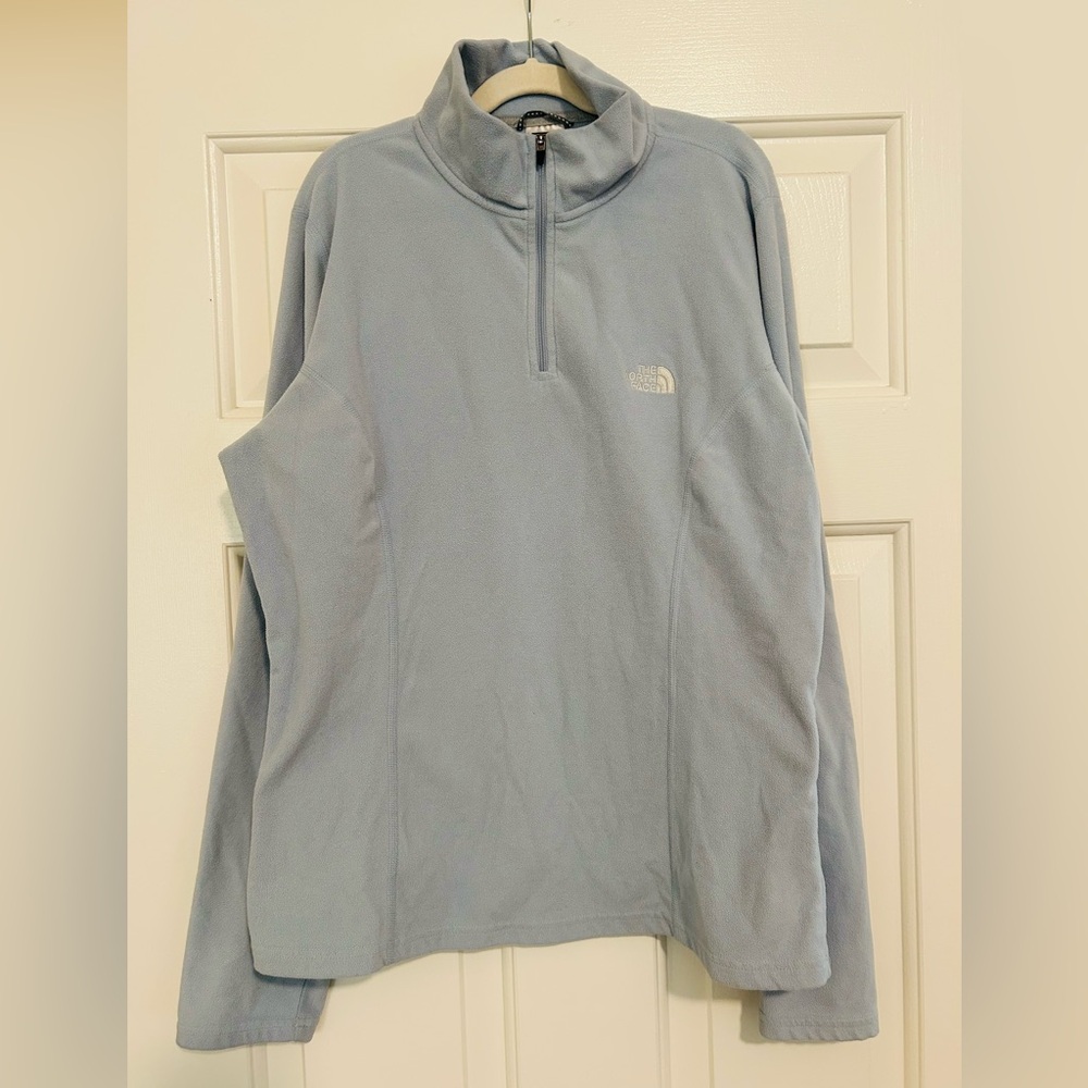 The North Face Women's Light Blue Zip-Up Sweater
